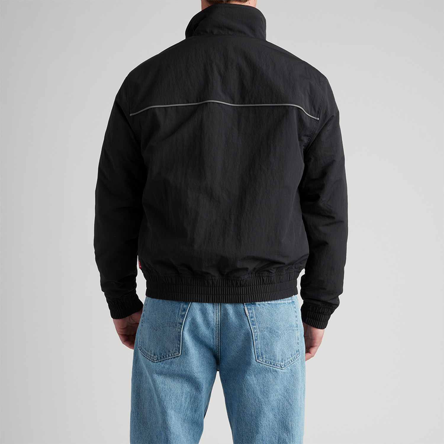 Levis Куртка унисекс, черный, с воротником-стойкой, средней толщины, другие — фото 4