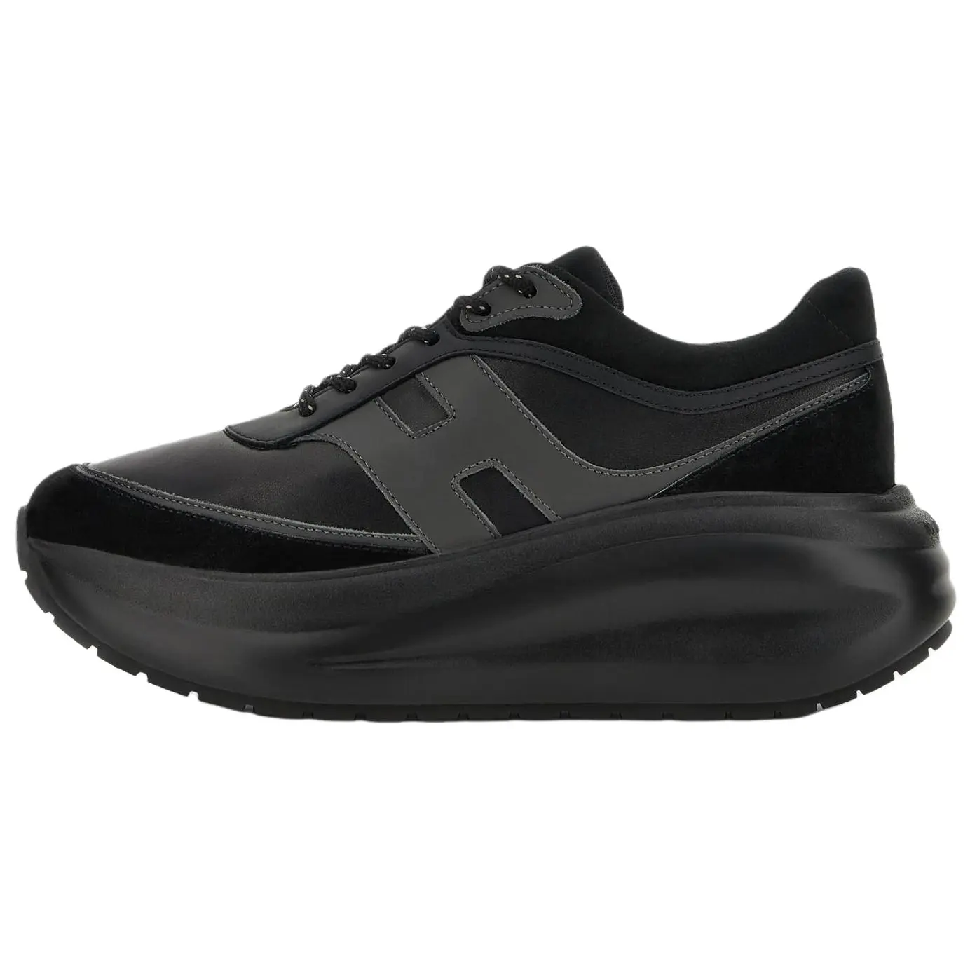 HOGAN H696 Низкие кеды женские черные, цвет Black