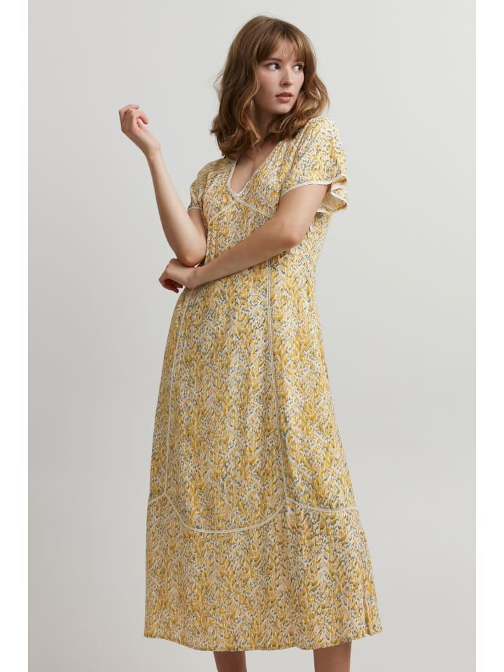

Короткое платье Atelier Rêve Maxikleid IRFLORINE DR2 - 20116228 Langes Kleid mit Ziernähten, бежевый