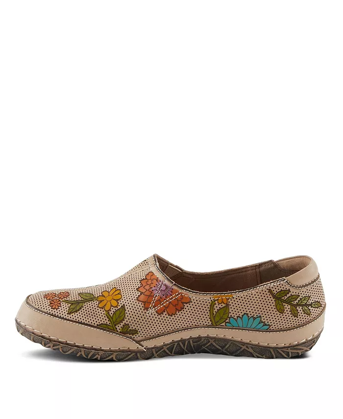 L'Artiste Women's Libora-Delite Роспись Вручную Кожаные Цветочные Слипоны Со Съемной Стелькой L'Artiste, загар/бежевый — фото 2