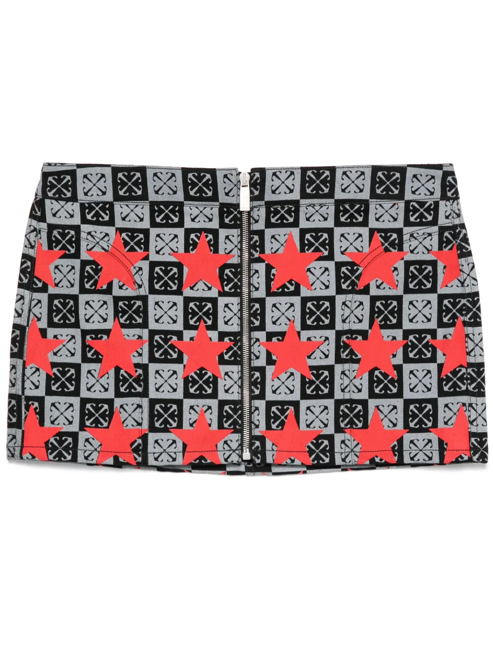 

Джинсовая юбка с принтом OFF-WHITE, черный