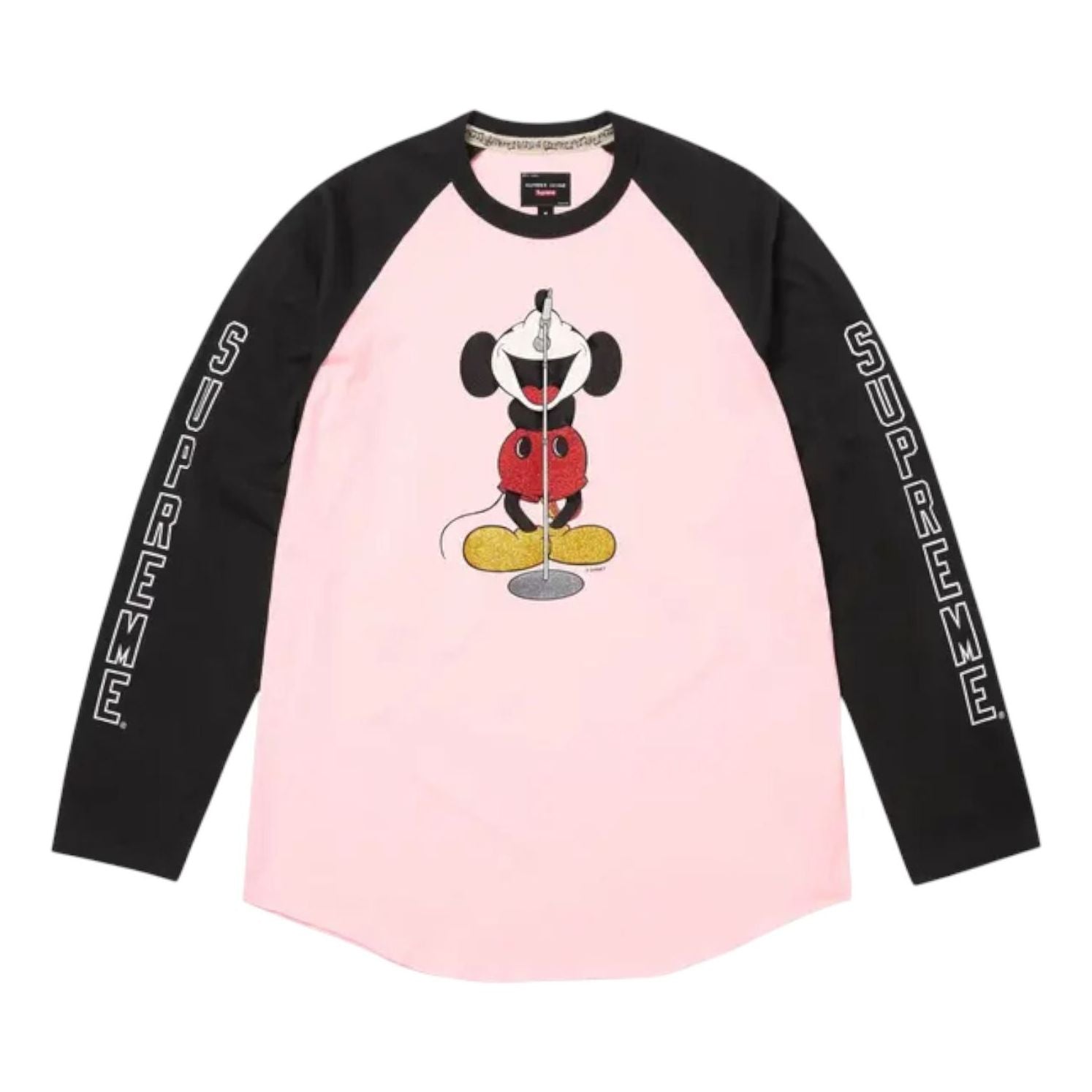 

Футболка Supreme x Number (N)Ine x Mickey Mouse Raglan Long-Sleeve T-Shirt 'Pink'