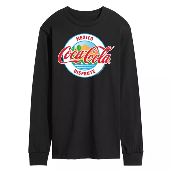 

Мужская футболка с длинным рукавом и принтом Coca Cola Mexico Licensed Character, черный