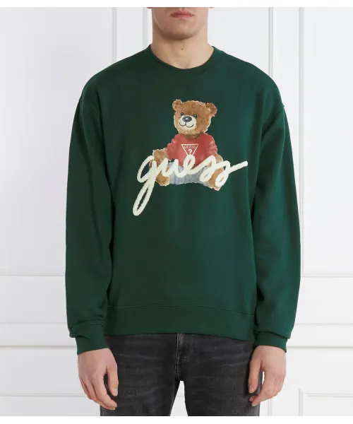 

Толстовка Regular fit Guess Jeans, зеленый
