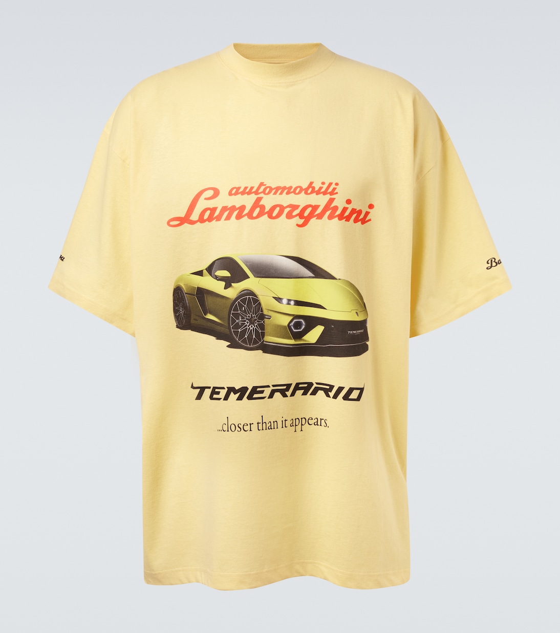 

Футболка из хлопкового джерси Automobili Lamborghini Balenciaga, Pale Yellow