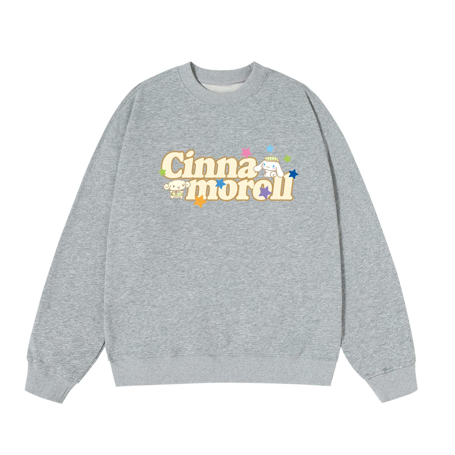 

Свитшот Cinnamoroll Yugui Dog Unisex Sanrio, серый/желтый