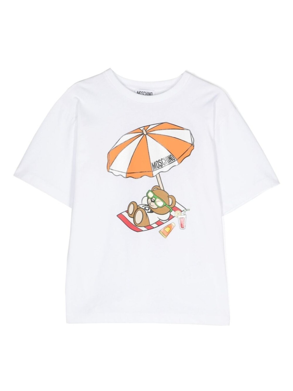 

Moschino Kids футболка с принтом Teddy Bear, белый