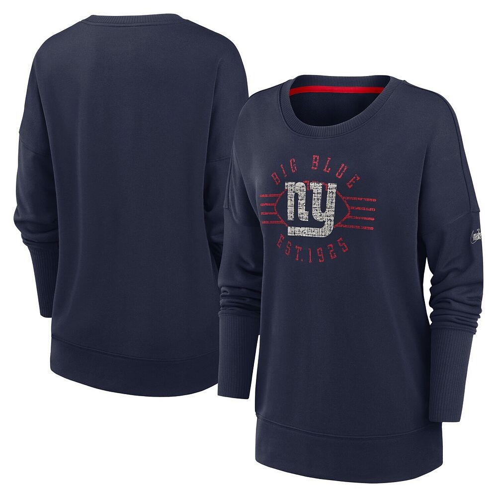 Женский пуловер Nike New York Giants Rewind Playback Icon Performance темно-синего цвета, цвет Gia Navy — фото 2