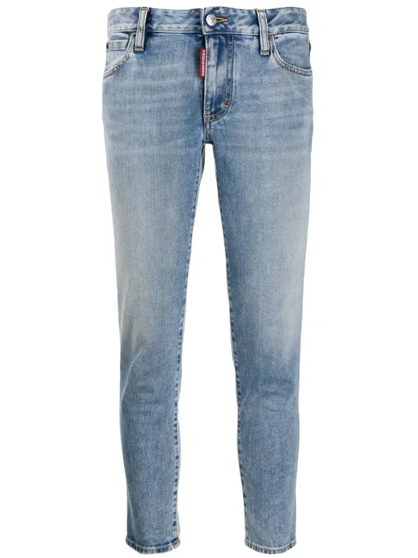 Укороченные джинсы Dsquared2, синий