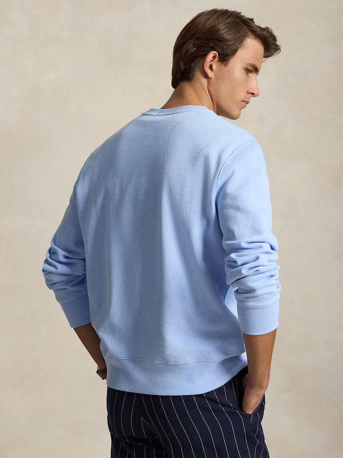 Толстовка Polo Ralph Lauren SEASONAL светло-голубого цвета — фото 3