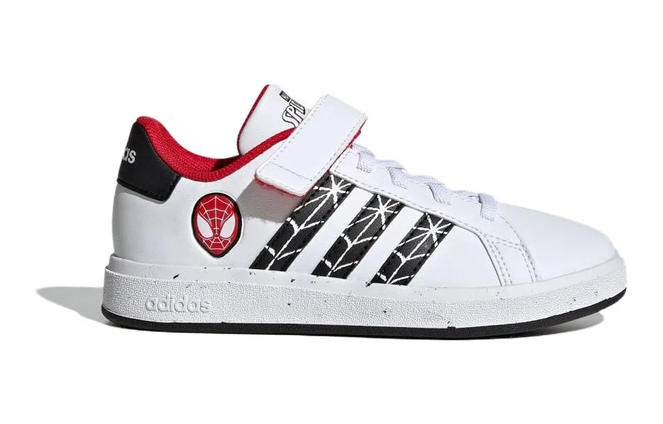 Adidas Neo Детские скейтбординг кроссовки Marvel Spider man GRAND COURT Low top белые красные — фото 4