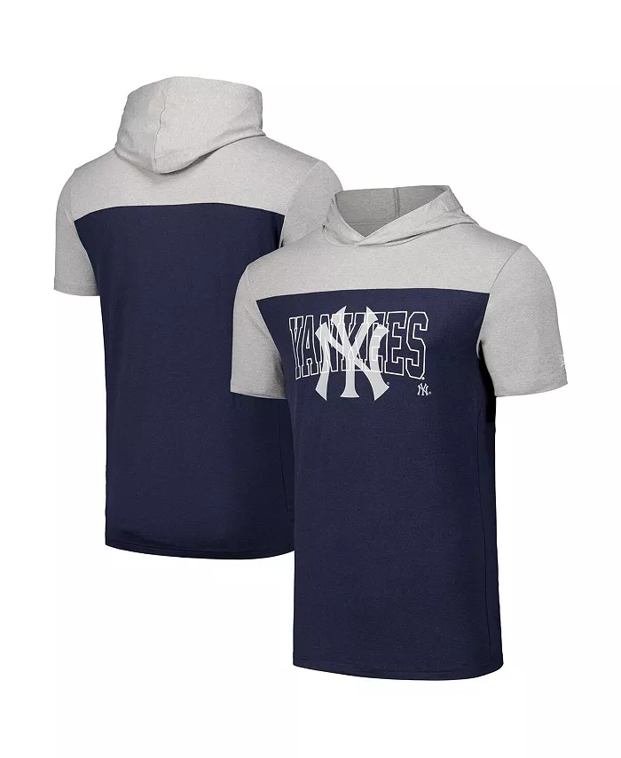 

Мужская синяя толстовка-футболка New York Active Brushed Hoodie T-Shirt Yankees New Era