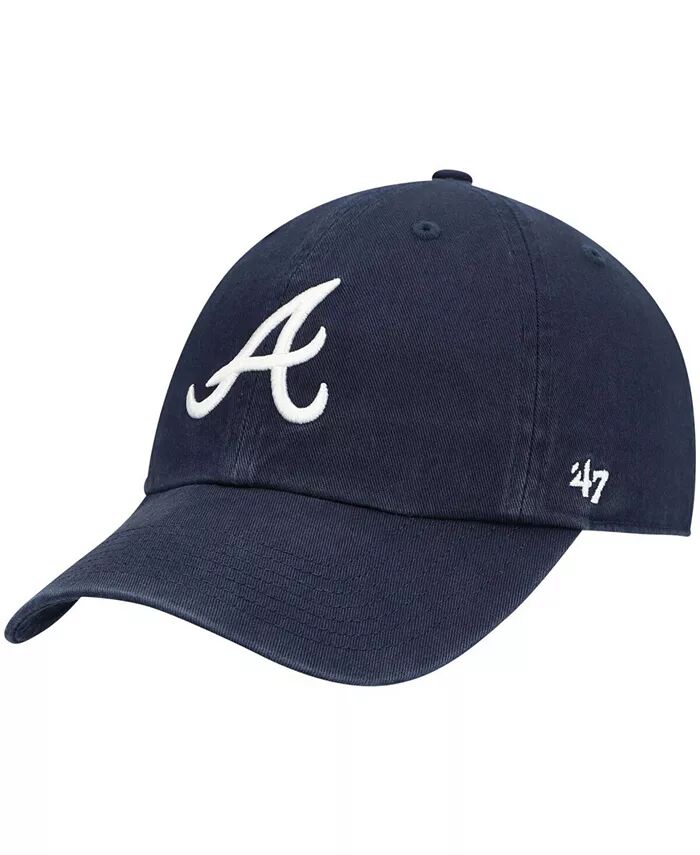 

Мальчики темно-синий Atlanta Braves Team Logo Clean Up Регулируемая шапка '47 Brand