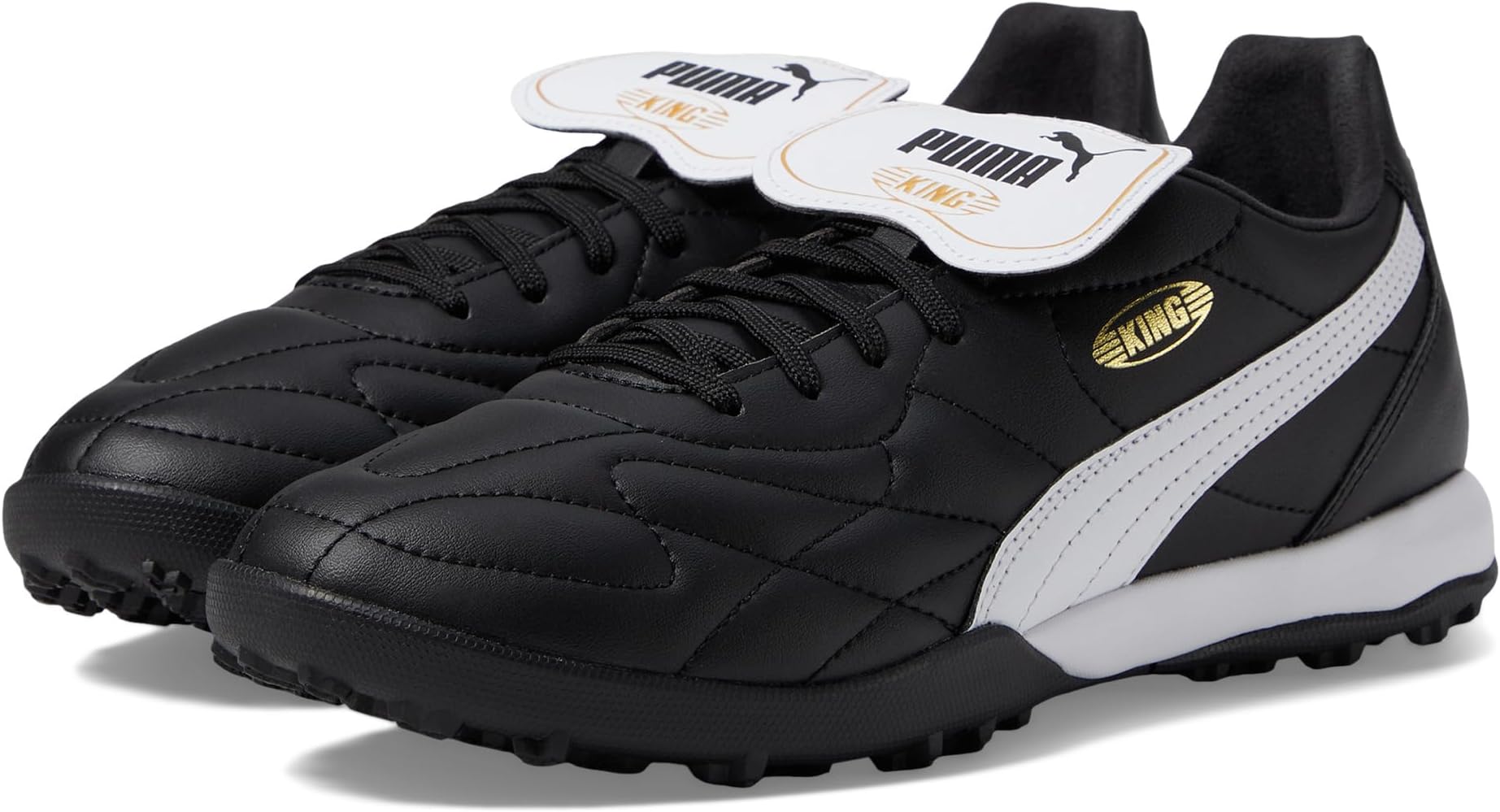 

Кроссовки PUMA King Top Turf Training Soccer Cleats, цвет PUMA Black/PUMA White/PUMA Gold