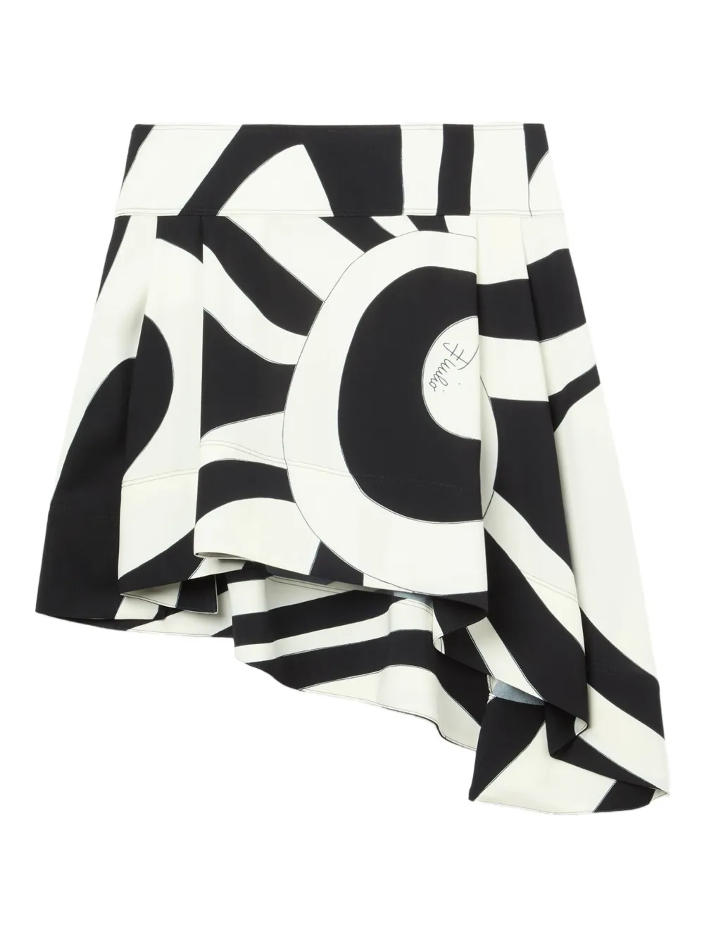 

Мини-юбка асимметричного кроя с принтом Marmo Pucci, черный