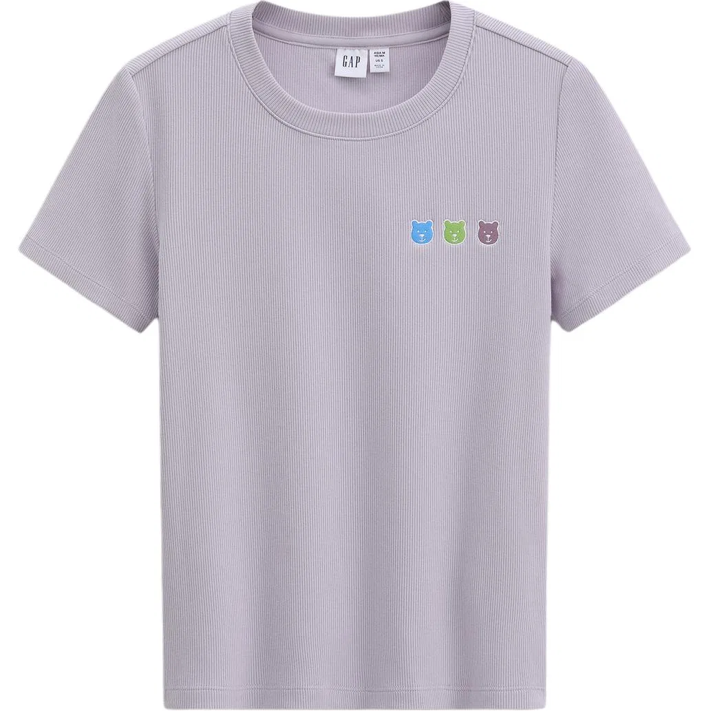 Футболка женская с круглым вырезом Moderate GAP, Light Blue — фото 3
