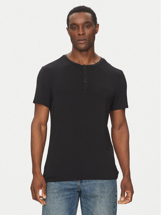 

Футболка обычного кроя Henley LV00NM2803 Calvin Klein Underwear, черный