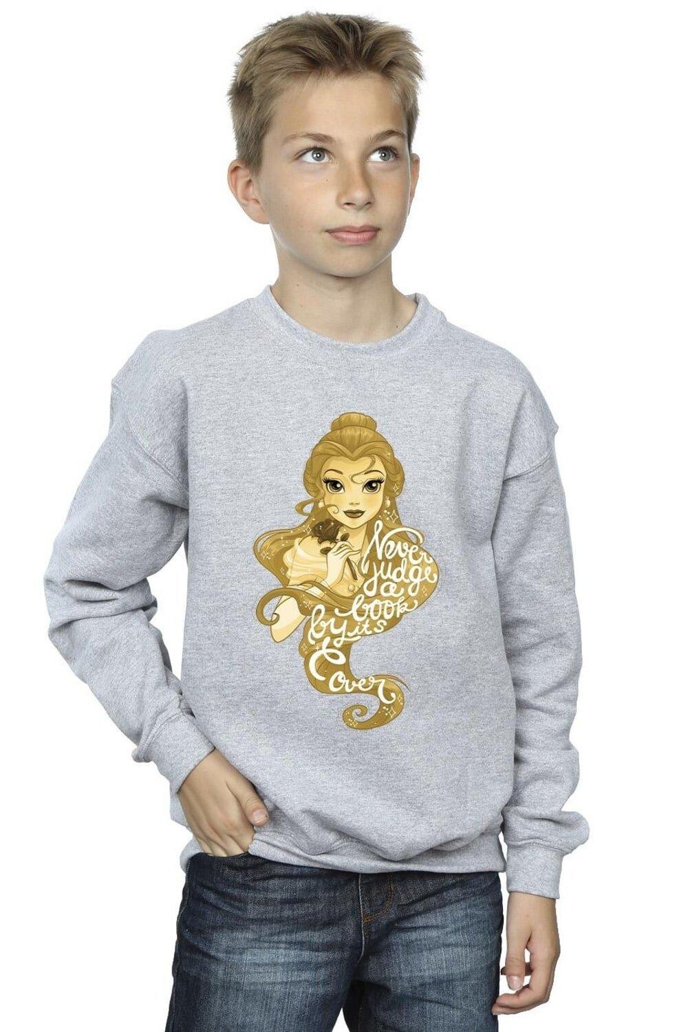 

Толстовка «Красавица и чудовище никогда не судите» Disney, серый