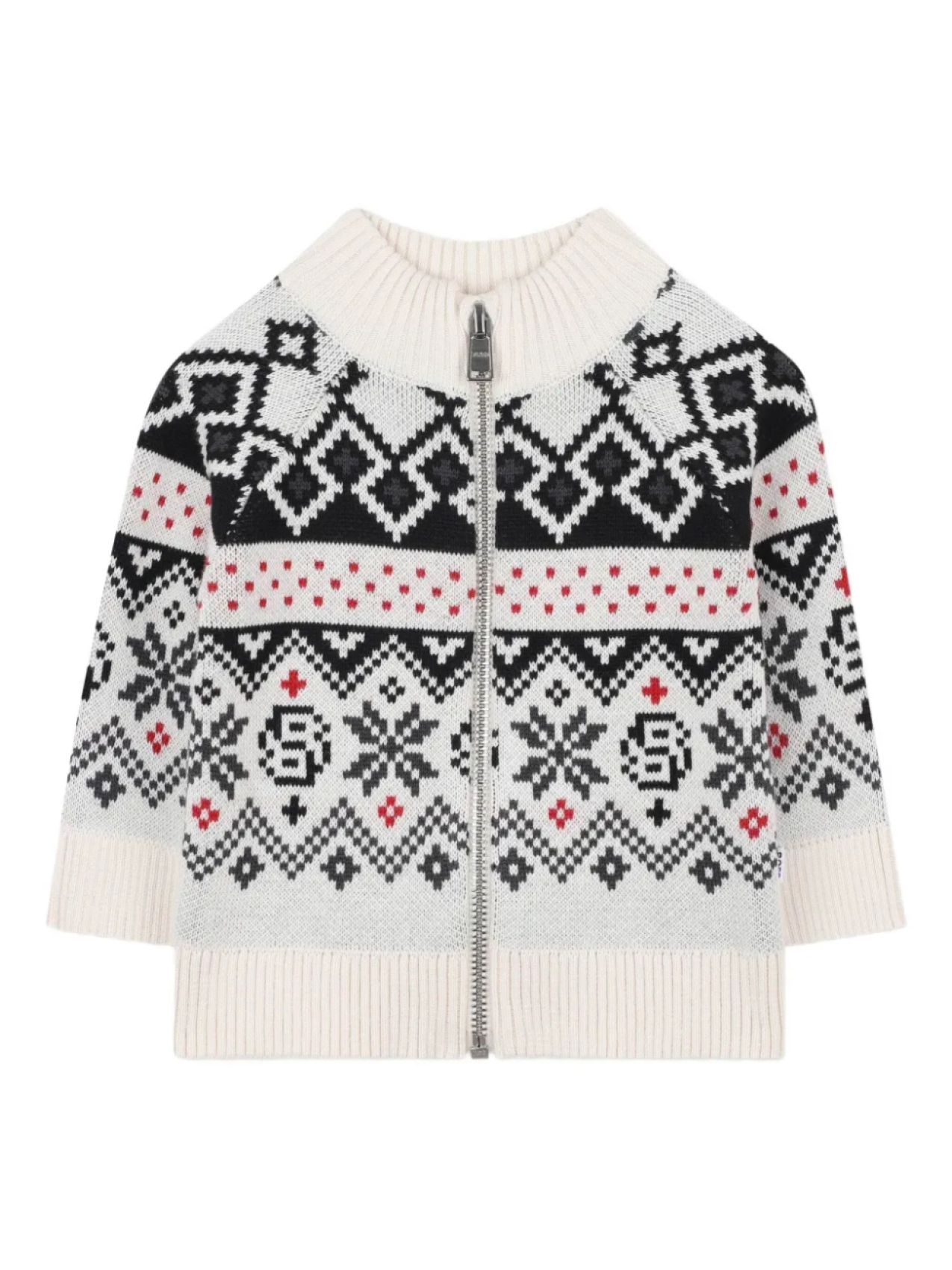 

Кардиган с застежкой-молнией в стиле «фэр-айл» BOSS Kidswear, белый