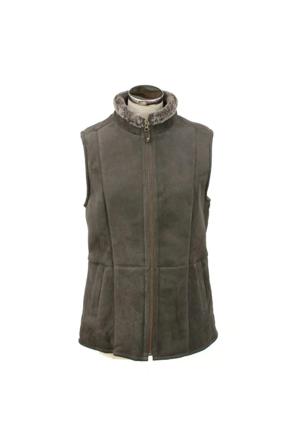 

Жилет Gilly из овчины Eastern Counties Leather, серый