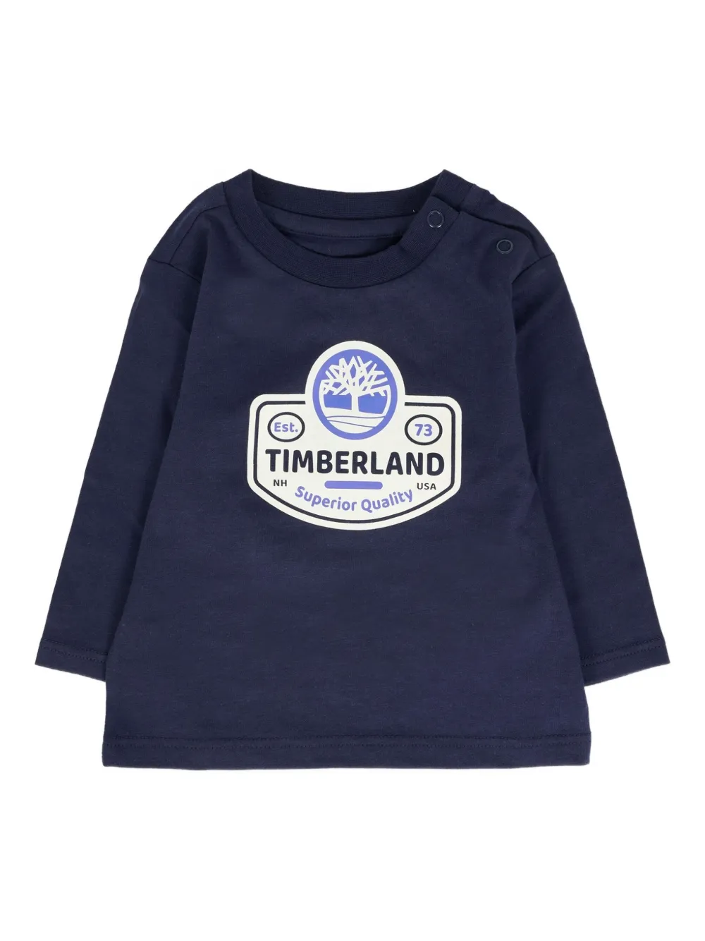 

Футболка с длинными рукавами и принтом-логотипом Timberland Kids, синий
