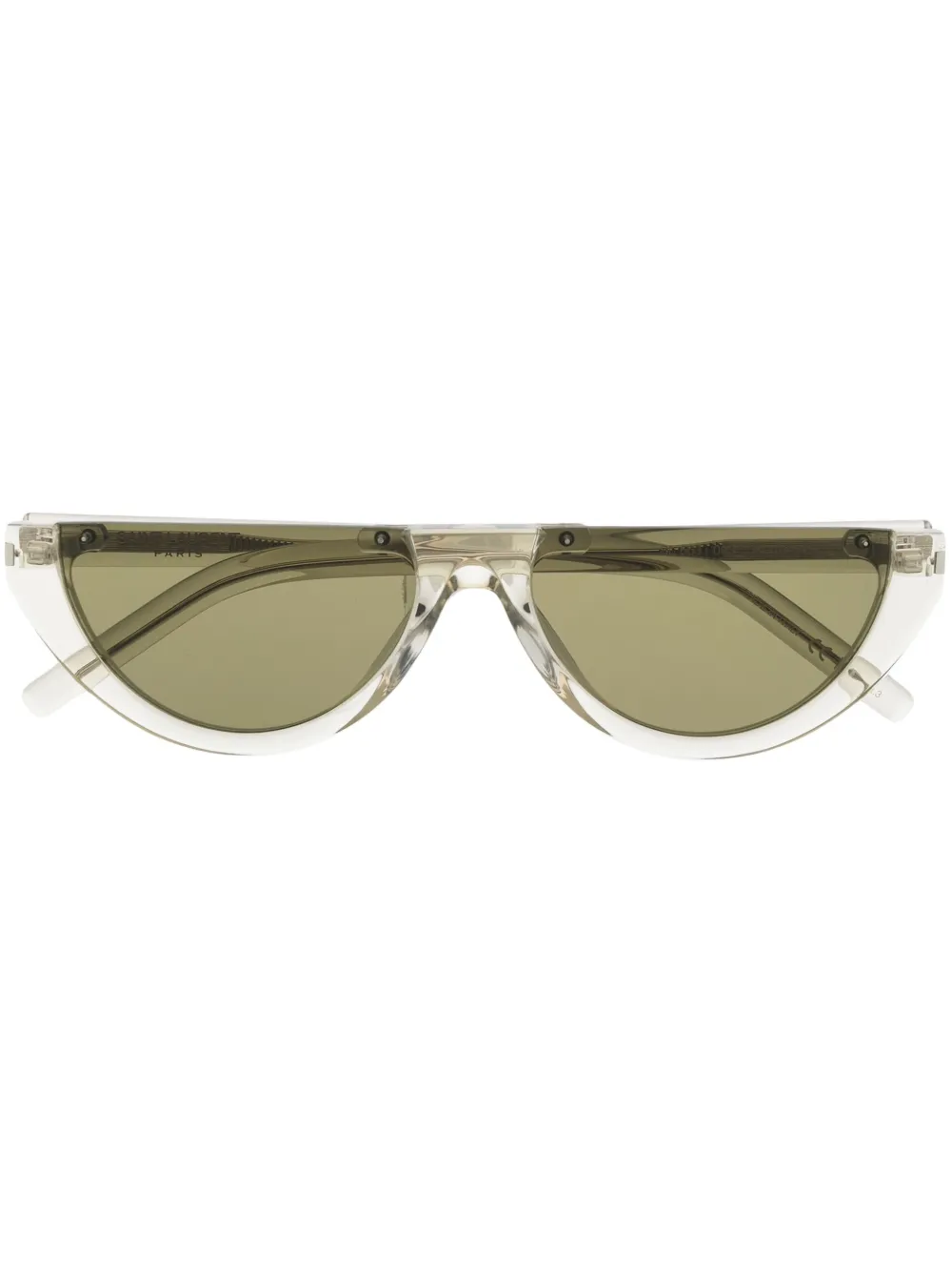 

Солнцезащитные очки в геометричной оправе Saint Laurent Eyewear, зеленый