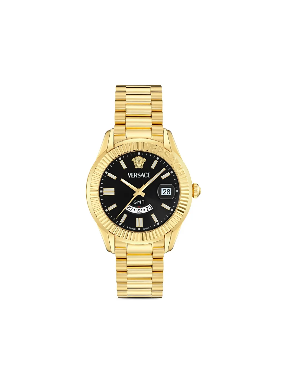

Наручные часы Greca GMT Fluted 41 мм Versace, черный