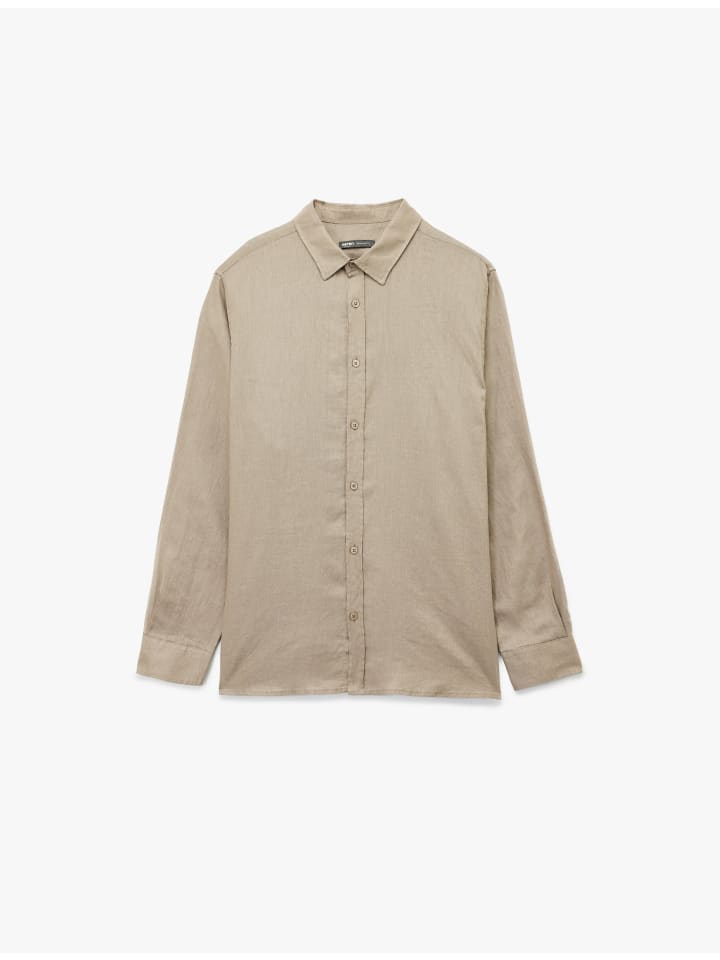 

KOTON Рубашки с длинными рукавами коричневого цвета