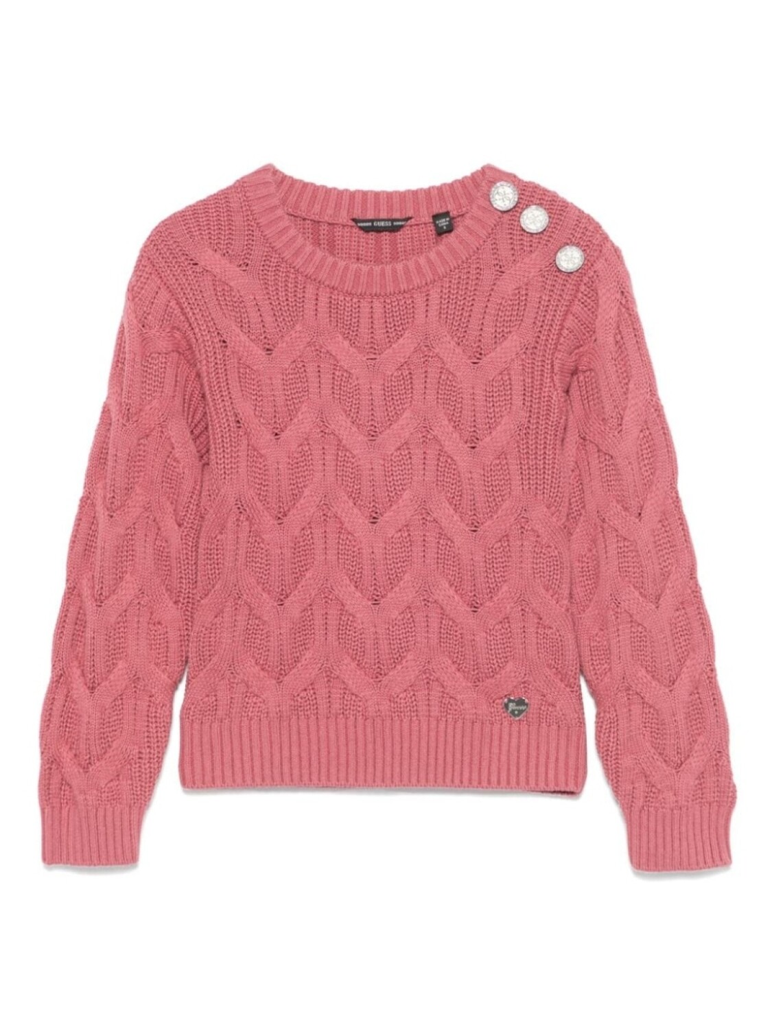 

Свитер с косой вязкой Guess kids, красный