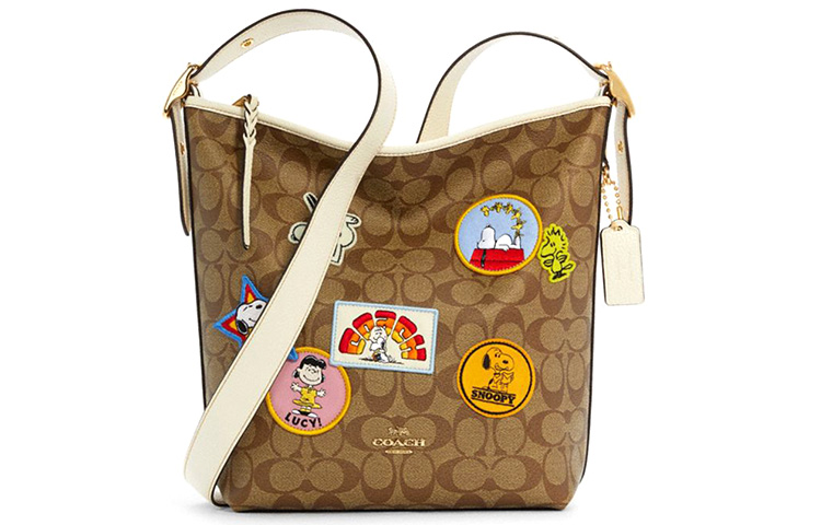 

COACH Сумка через плечо X Snoopy Collaboration из холста и кожи, женская, цвет хаки