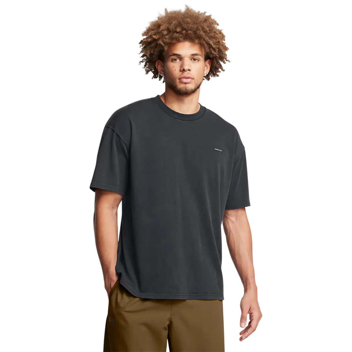 

Мужская повседневная футболка Ua M Hw Os Logo Wash Ss-Blk Under Armor Under Armour, черный