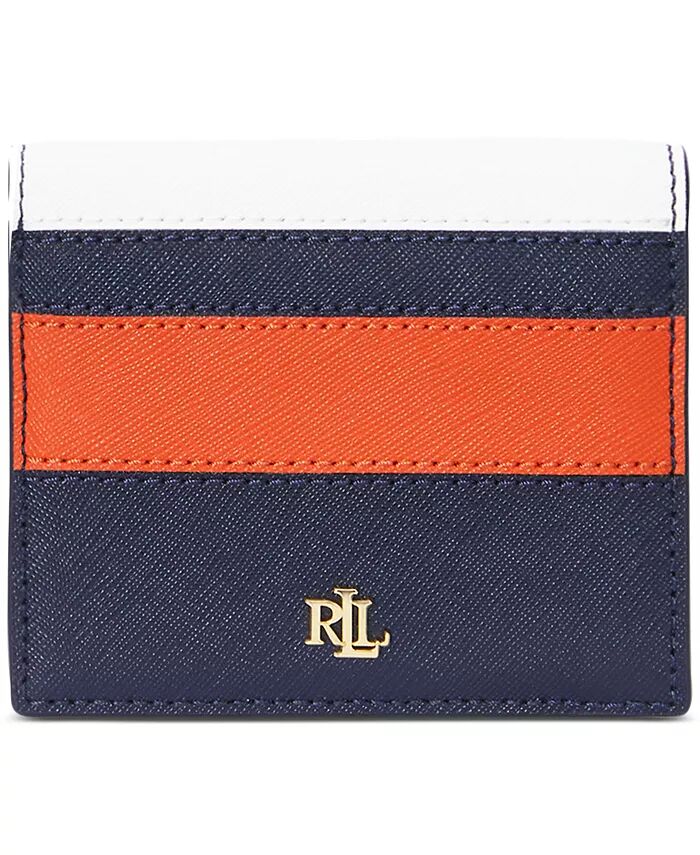 

Компактный кожаный кошелек Crosshatch Lauren Ralph Lauren, мультиколор