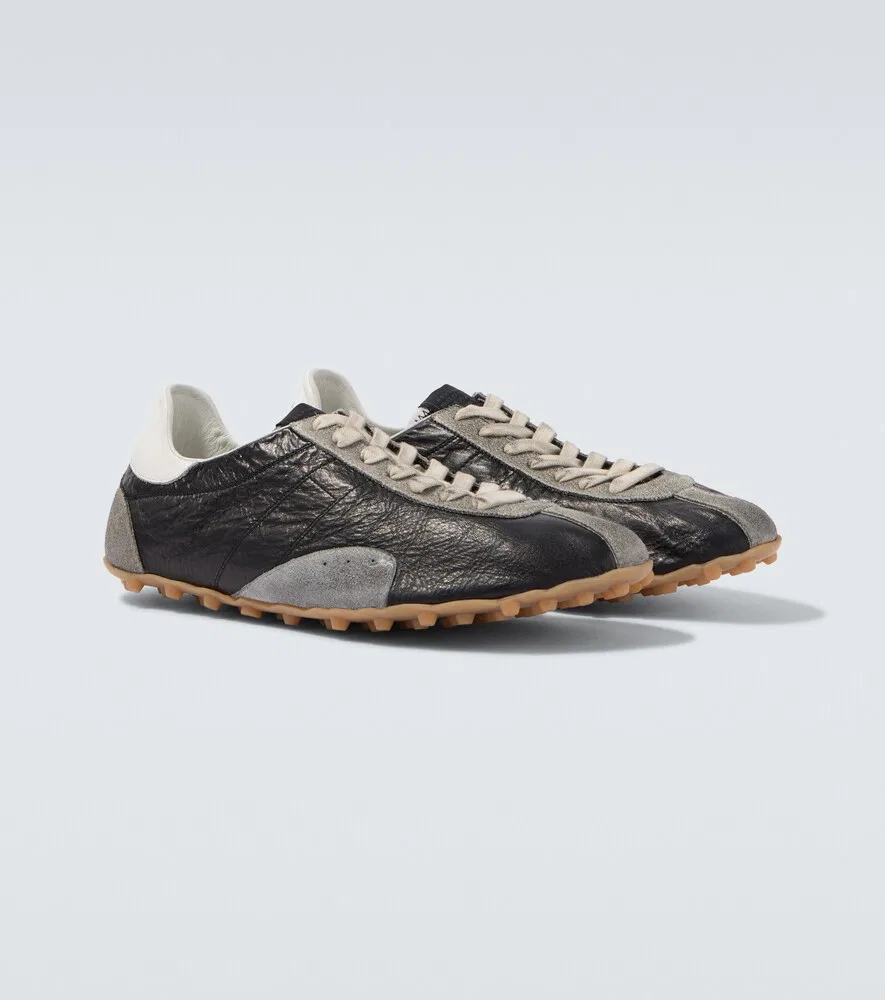 Кожаные кроссовки Sprinter Maison Margiela, черный