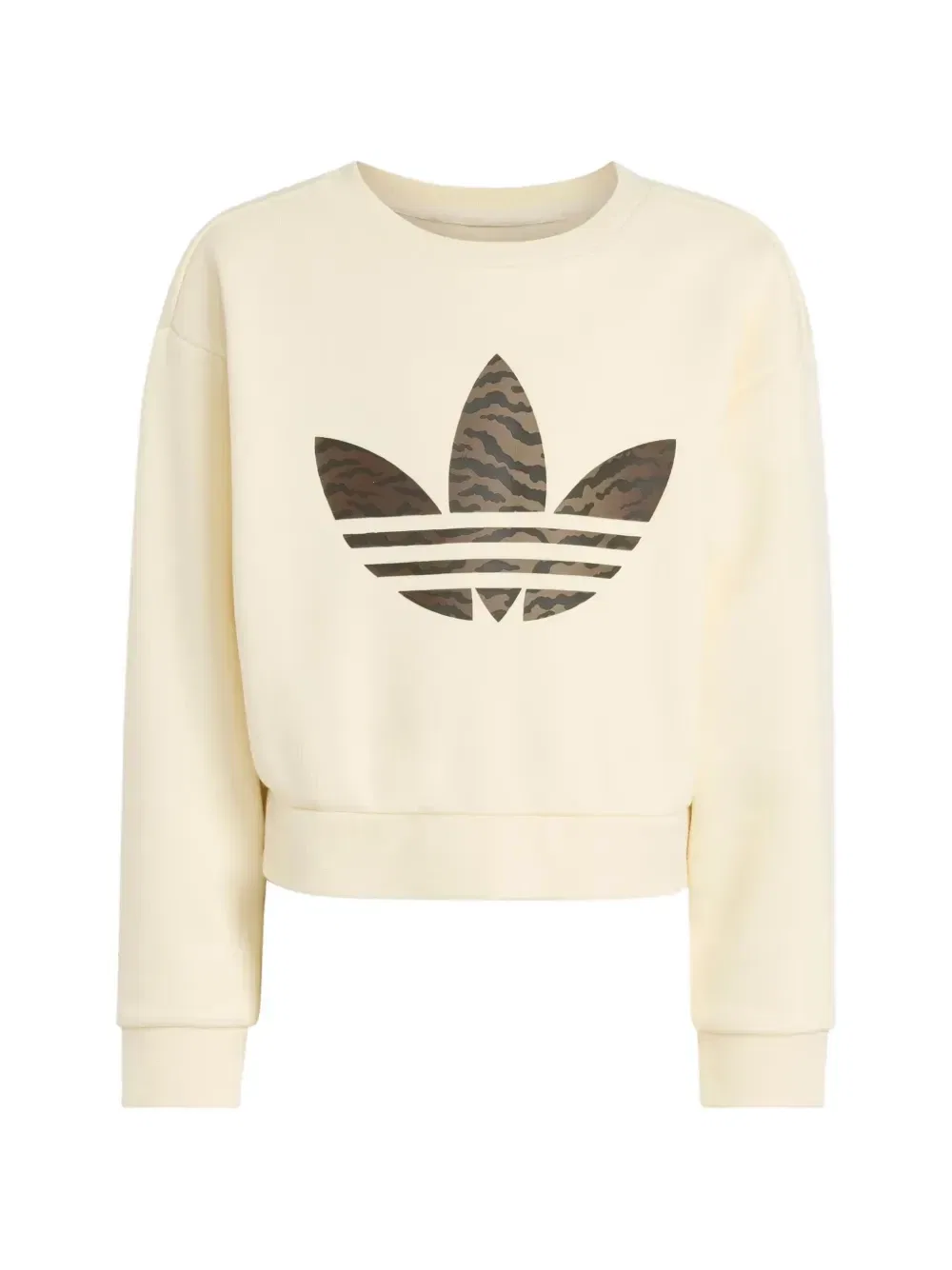 Спортивный костюм Trefoil с тигровым принтом Adidas Kids, бежевый — фото 2