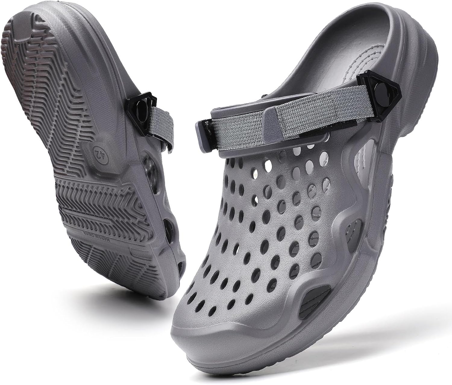 

Мужские летние сабо без застежек, нескользящие садовые туфли, легкие мягкие сабо, мюли для сада, кухни, улицы, пляжа, двора, бассейна, душа, классические сандалии и тапочки Meidiastra, серый