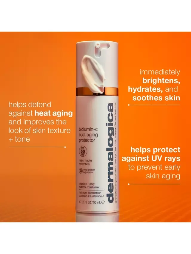 Крем для лица SPF50 DERMALOGICA Увлажняющий Biolumin-C Heat Ageing Protector — фото 4