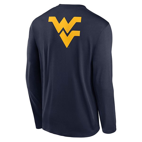 Мужская футболка с длинным рукавом navy west virginia mountaineers primetime campus 2-hit legend Nike — фото 4