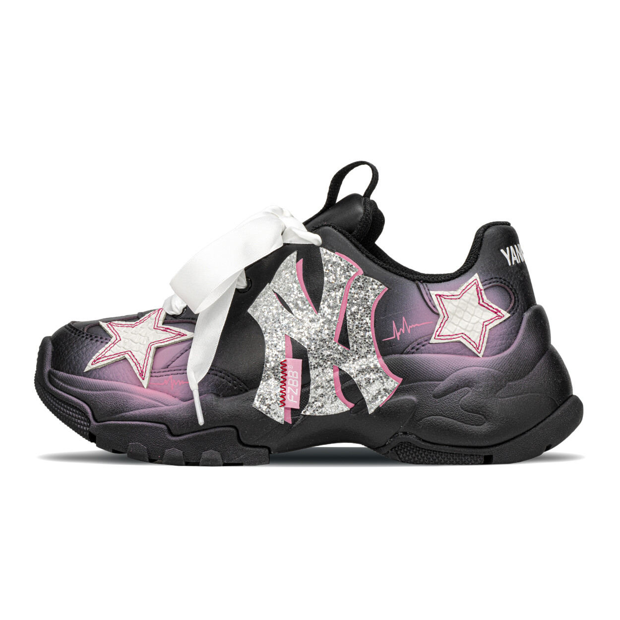 

Кроссовки MLB Big Ball Chunky Chunky Sneakers Unisex Low-top Black/pink, черный/розовый