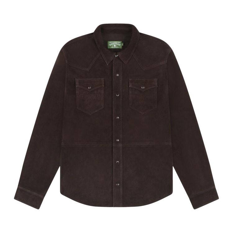 

Рубашка Denim Tears Suede Leather Western Shirt 'Coffee' 'Coffee', коричневый