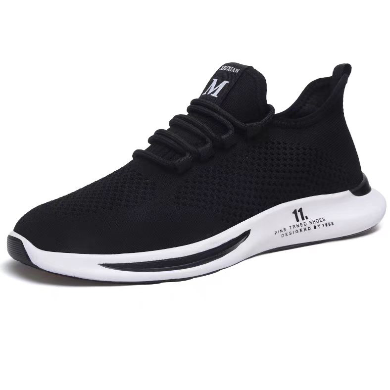 

Мягкие, нескользящие, дышащие, легкие, низкие, повседневные мужские туфли Devanro, Black White