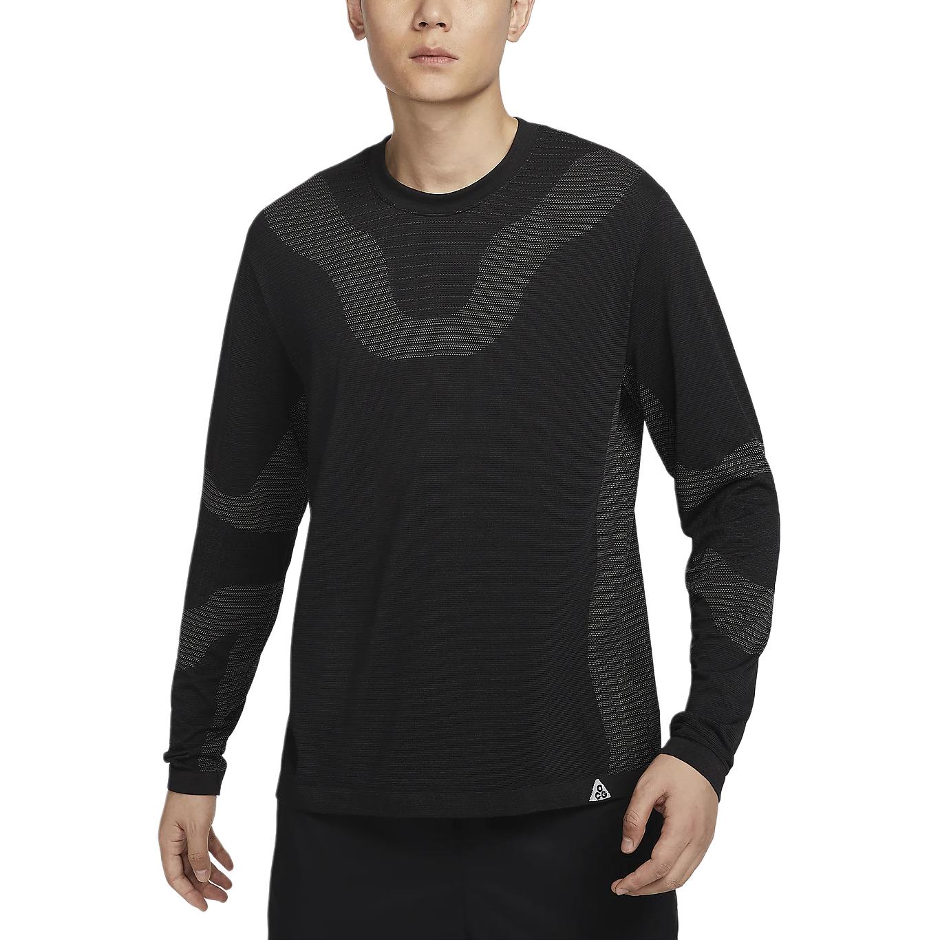Nike Acg 'Delta River' Длинный Рукав Футболка, Черный/Холодный Серый — фото 2