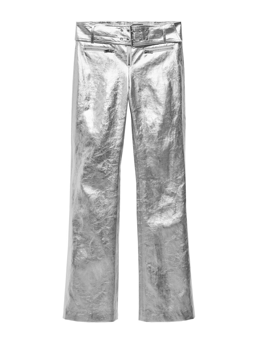 

Брюки MANGO Regular Pants Lauren, серебряный