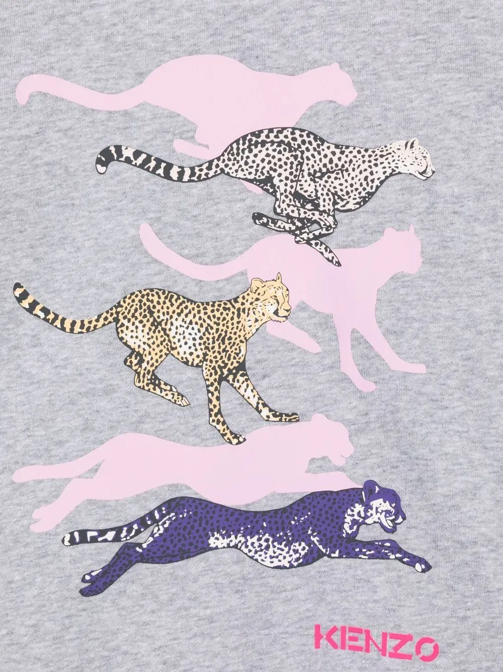 Платье-комбинезон с оборками и логотипом для подростков Kenzo Kids, серый — фото 3