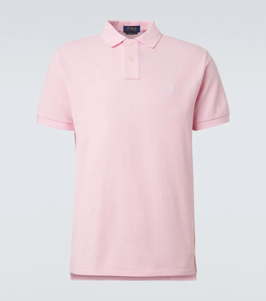 Поло из хлопкового пике Polo Ralph Lauren, розовый