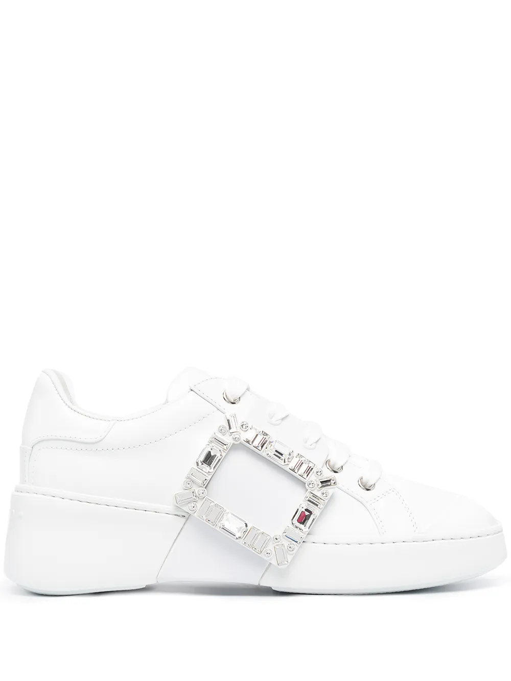 Кроссовки Viv' Skate с кристаллами Roger Vivier, белый