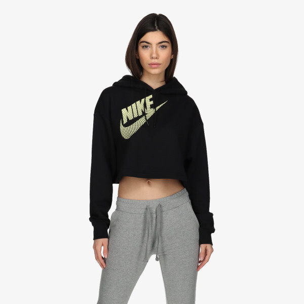 

Толстовка w nsw flc po с капюшоном dnc Nike, черный