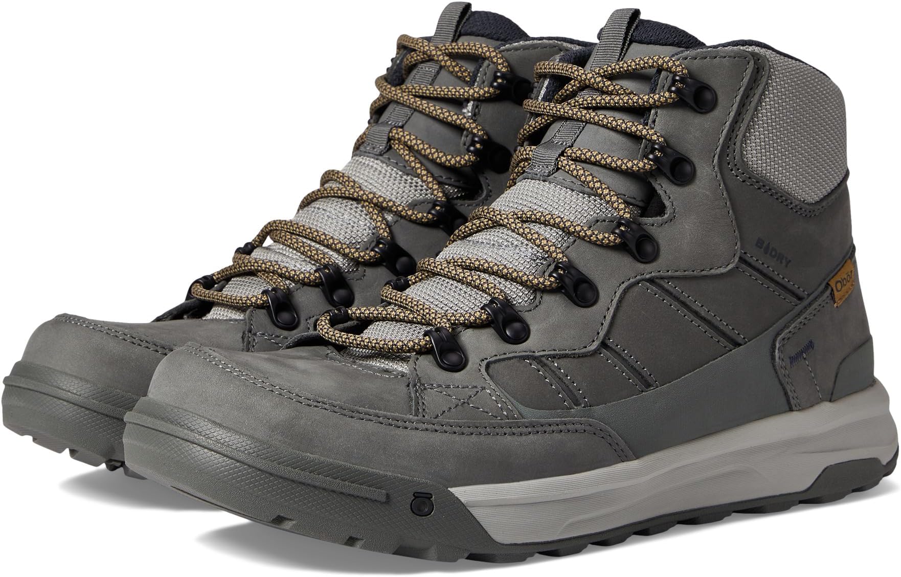 

Ботинки Oboz Burke Mid Leather B-Dry, цвет Nimbus Gray