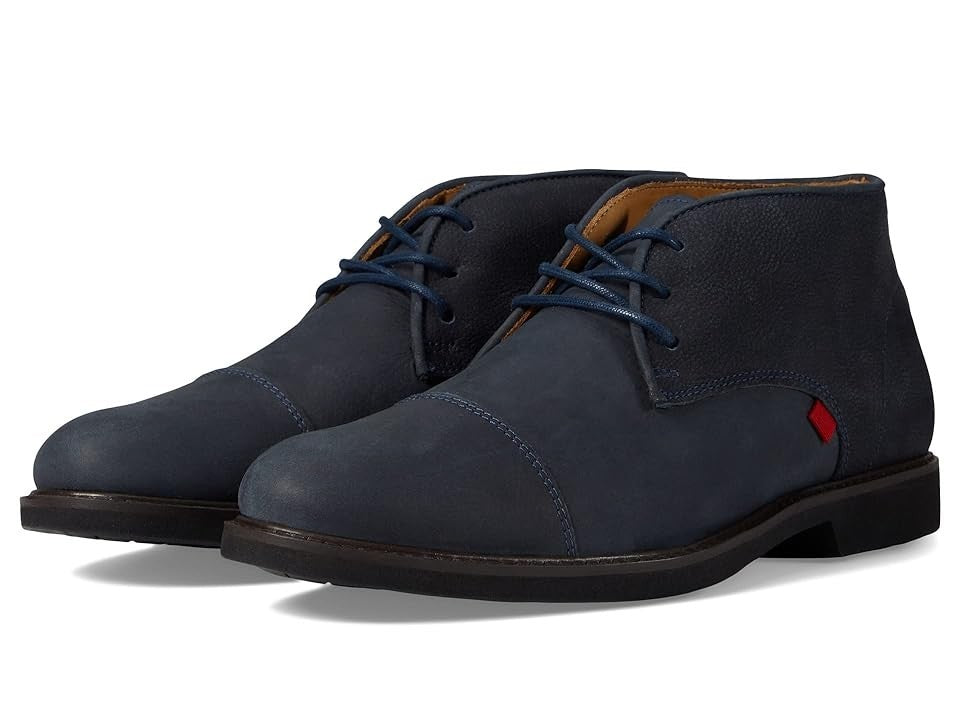 Мужские темно-синие кожаные ботинки Marc Joseph New York Lenox Ave Chukka JOBB1212 с открытым носком — фото 4