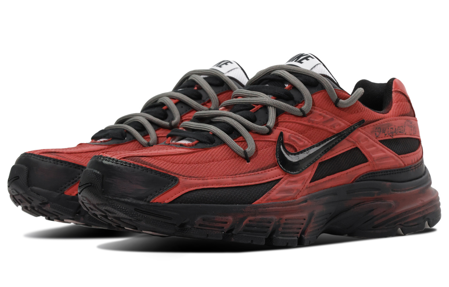 Инициатор амортизация, износостойкие низкие кроссовки для бега unisex Nike, темно-красный — фото 4