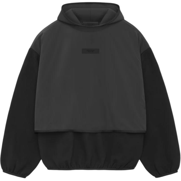 Толстовка с капюшоном и панелями с логотипом спереди Fear Of God Essentials, черный — фото 3